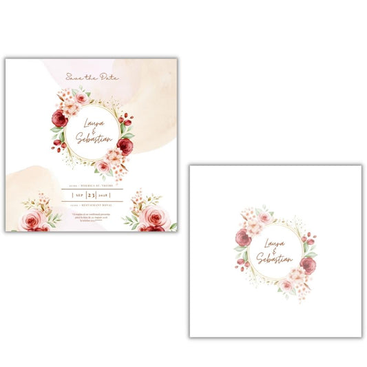 Invitație PEACH - față-verso