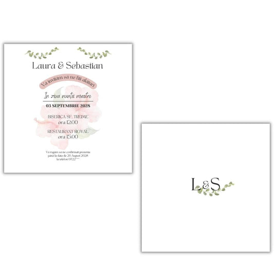 Invitație HYBISCUS - față-verso