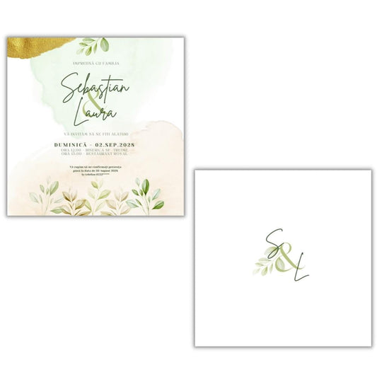 Invitație EARTHY - față-verso