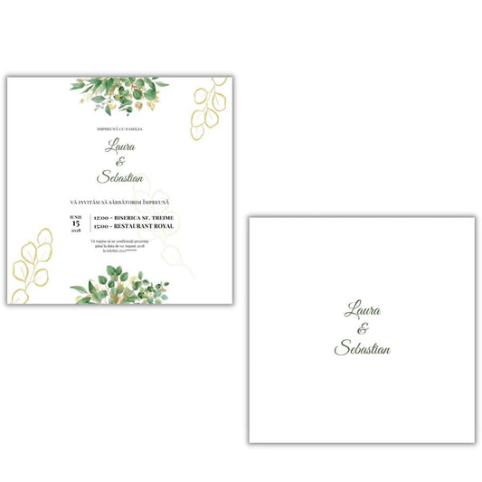 Invitație GREEN - față-verso