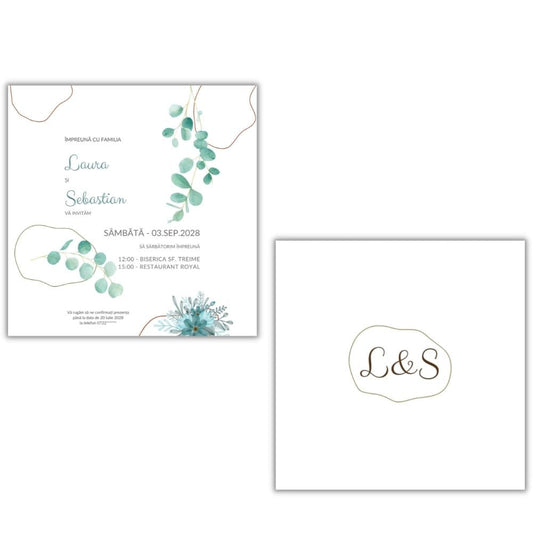 Invitație EUCALYPTUS - față-verso