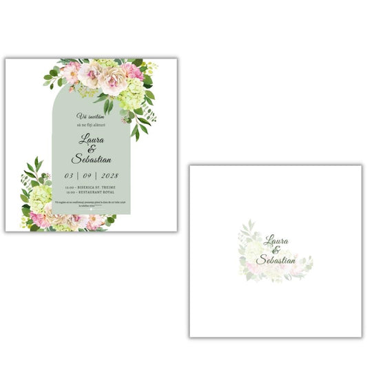 Invitație ROSE - față-verso