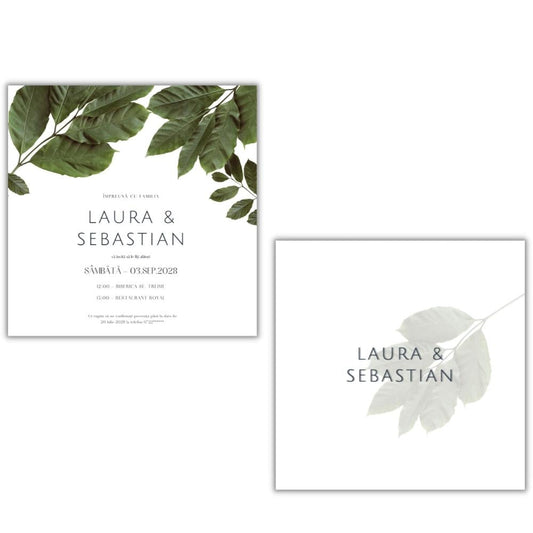 Invitație LEAF - față-verso