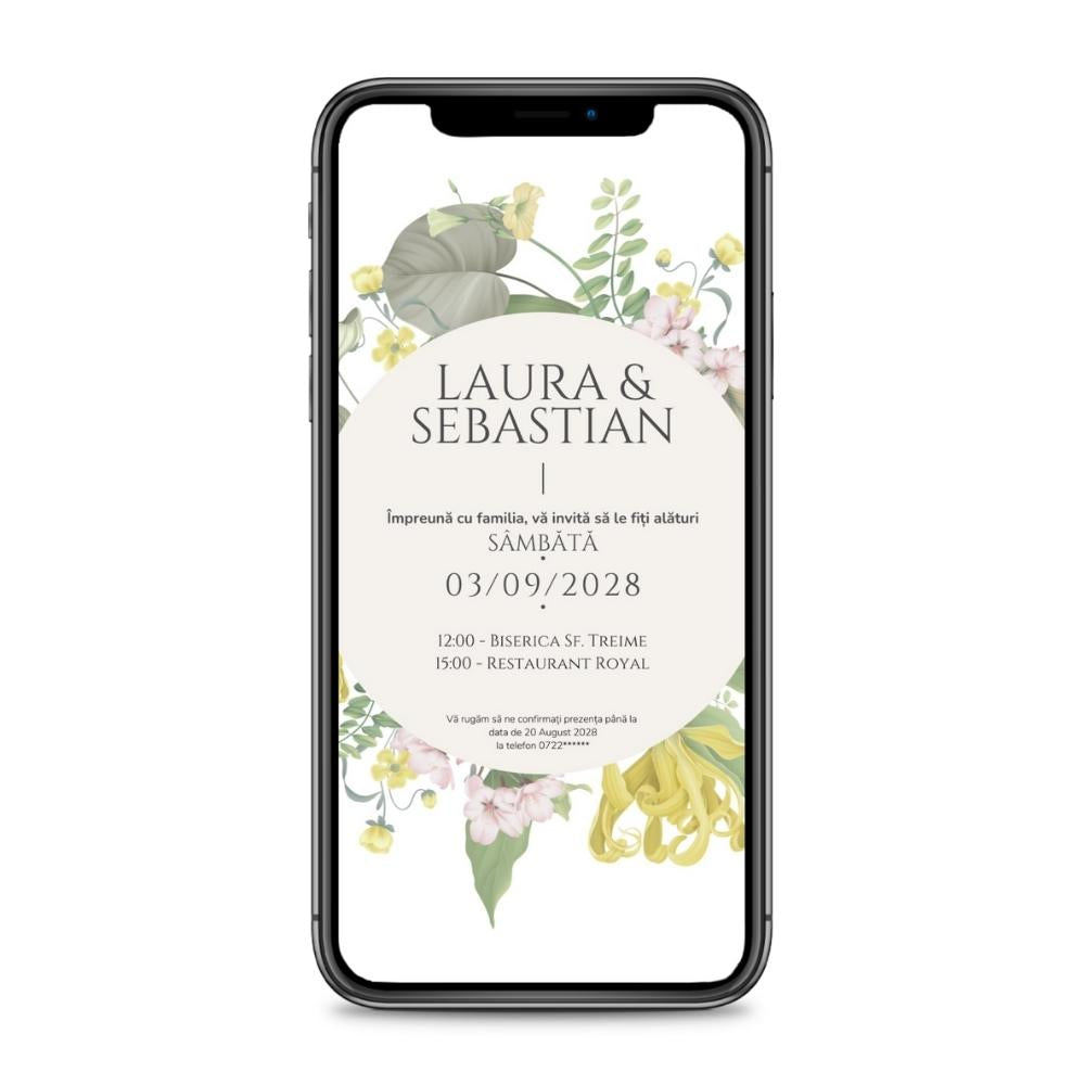 Invitație digitală - GARDEN