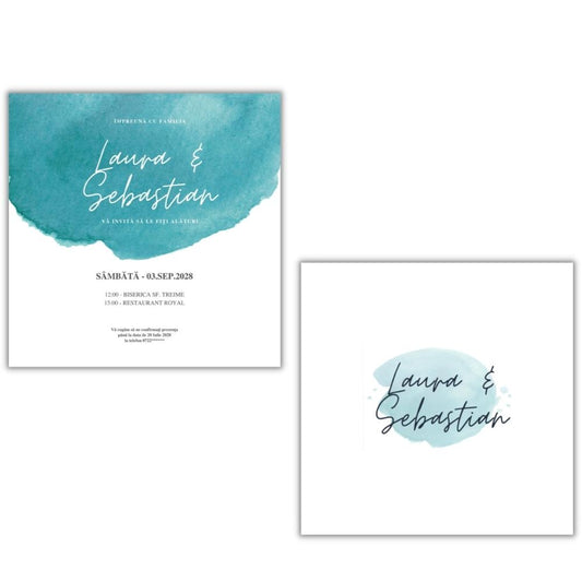 Invitație WATER - față-verso