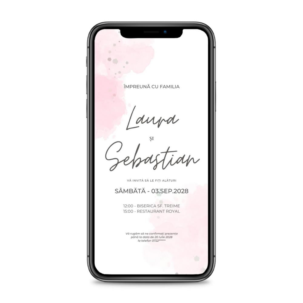 Invitație digitală - BLUSH