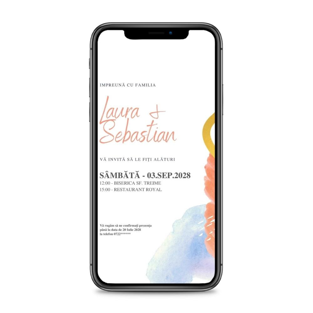 Invitație digitală - SUNSET