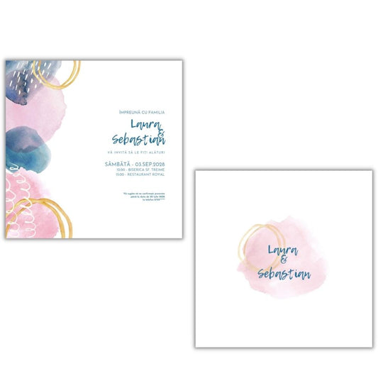 Invitație BUBBLEGUM - față-verso