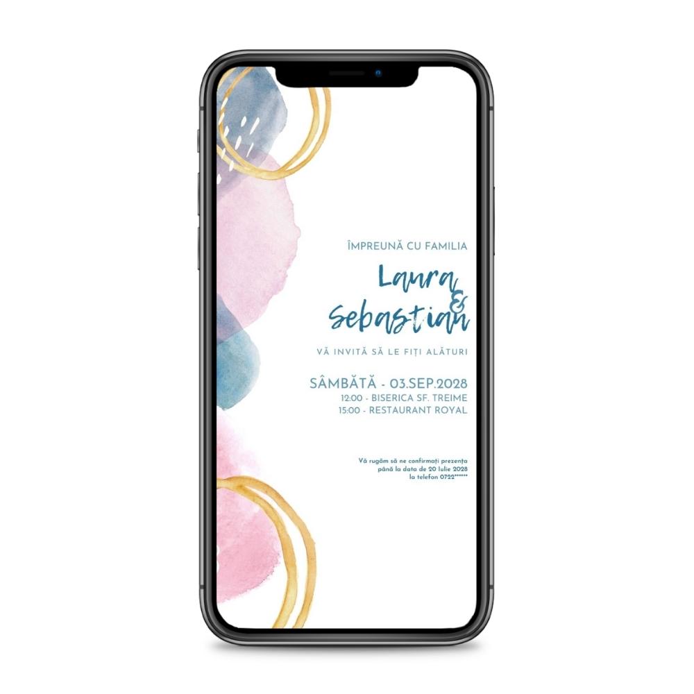 Invitație digitală - BUBBLEGUM