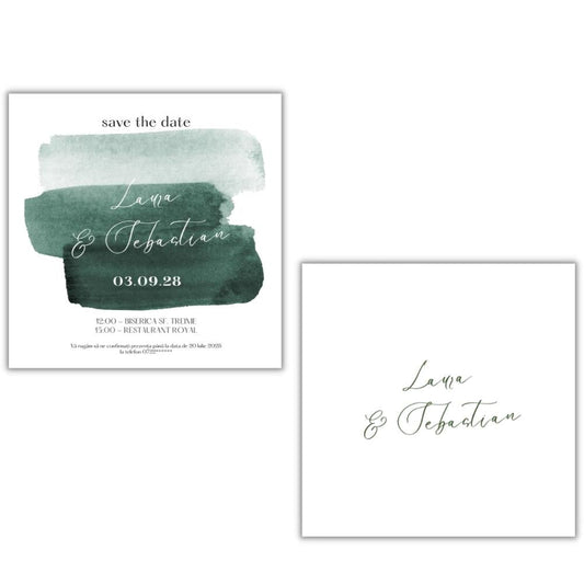 Invitație FOREST-GREENS - față-verso