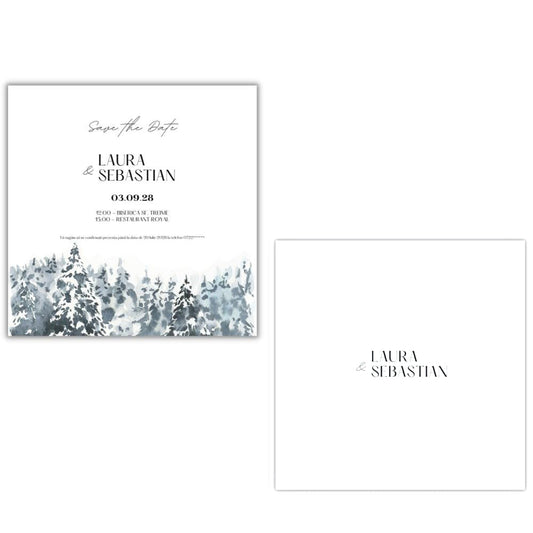 Invitație WOODS - față-verso