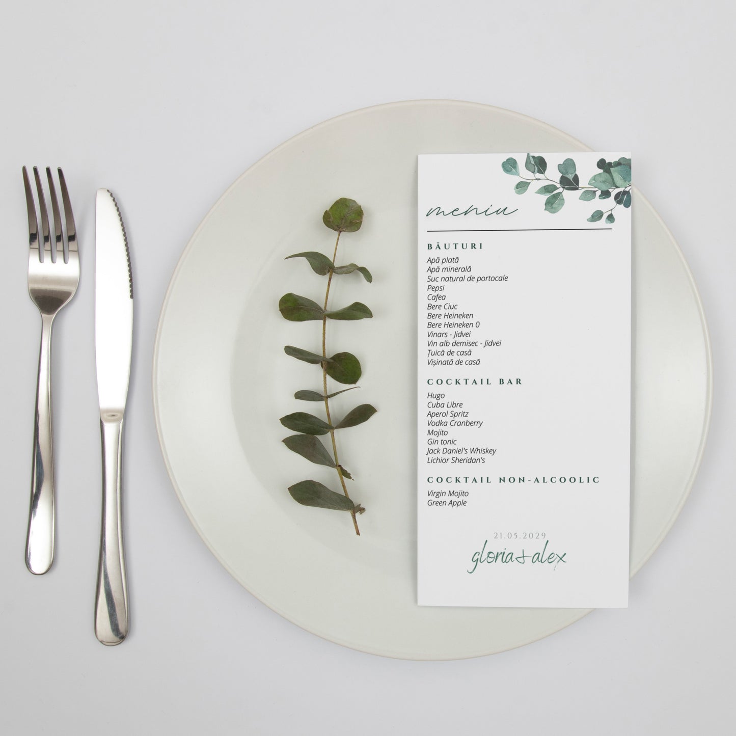 Meniu pentru farfurie