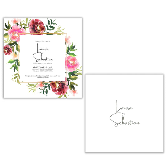 Invitație POPPY - față-verso